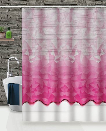 Штора для ванной  AQUA-Prime 180х180см полиэстер цвет розовый