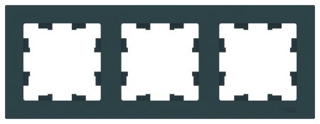 Рамка Schneider Electric AtlasDesign 3 поста, цвет изумруд, арт. ATN000803