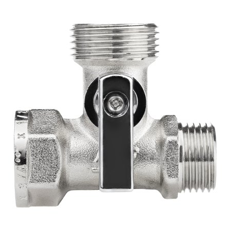 Кран шаровый ручка - флажок MPF 1/2"х3/4"х1/2" ВН-НР-НР латунь