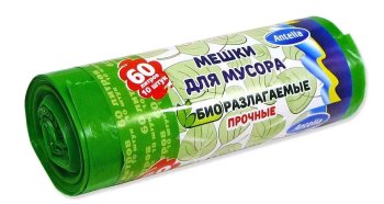 Пакеты для мусора Antella особопрочные 60л 10шт 26мкм биоразлагаемые