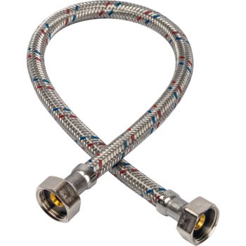 Гибкая подводка ELKA для воды 80см 1/2"х1/2" ПВХ гайка-гайка