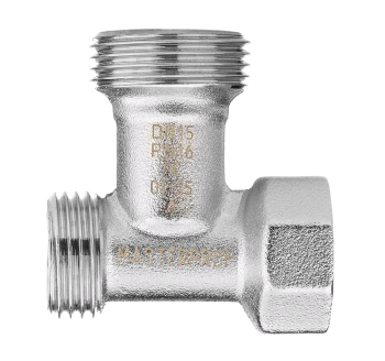 Кран шаровый ручка - флажок MPF 1/2"х3/4"х1/2" ВН-НР-НР латунь