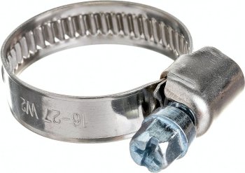 Хомут червячный с гайкой 16-27 мм 2 шт