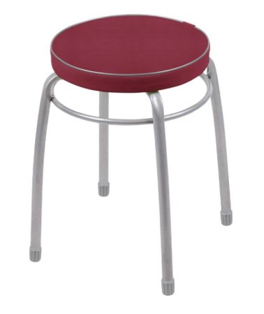 Табурет темно-красный, форма круг 32х46 см Табурет темно-красный, форма круг 32х46 см