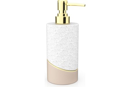 Дозатор для жидкого мыла TERRAZZO полирезина цвет белый настольный