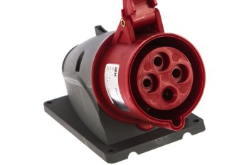 Розетка силовая накладная IEK 32А 380В 3К+З красная прямая IP44