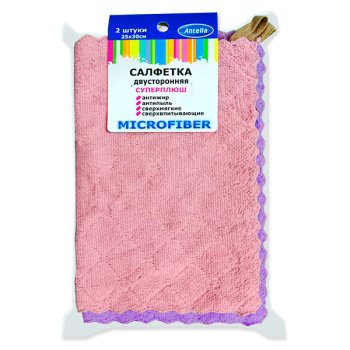 Салфетки для уборки СуперПлюш Antella 25х 30см 2шт