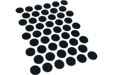 Заглушка самоклеящаяся 14мм черная 50 шт.