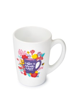 Кружка TEA&COFFE MIX 320мл стекло цвет белый