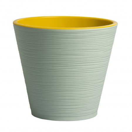 Кашпо с вкладышем Конус 1,3л Ø14,5см мятный