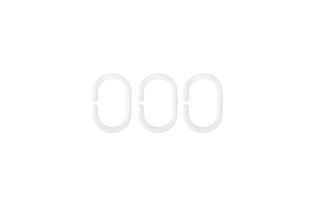 Набор колец для карниза 12 шт Аквалиния 4см пластик цвет белый