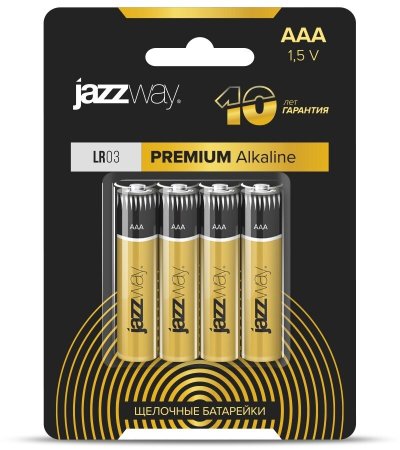 Батарейка щелочная Jazzway PREMIUM  Alkaline AAA 4шт/уп.