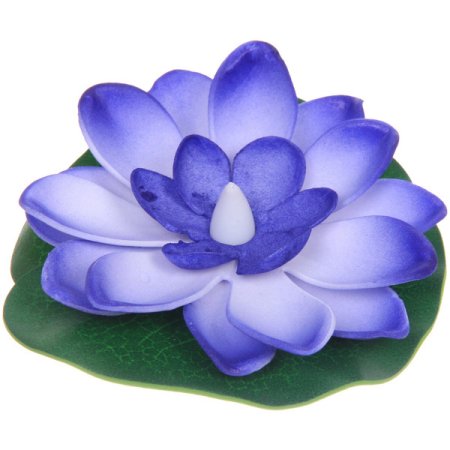Цветок водоплавающий ДоброСад Кувшинка с подсветкой 10см фиолетовый