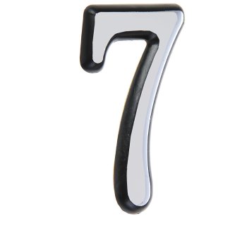Цифра дверная №7 хром пластик