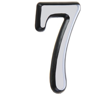 Цифра дверная №7 хром пластик