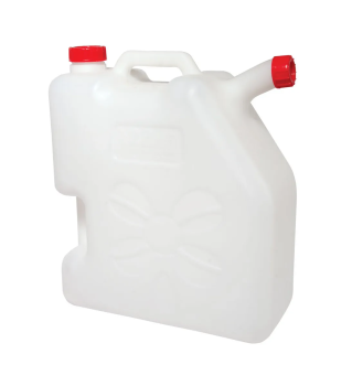 Канистра хозяйственная пищевая со сливом 22л белая