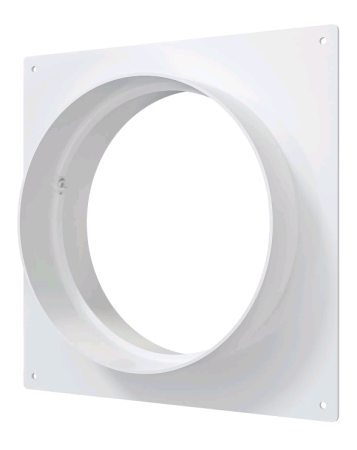 Пластина настенная для круглых каналов с фланцем Ø100мм 175 х 190мм ERA