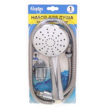 Набор для душа (лейка, держатель, шланг) Селфи 1 режима