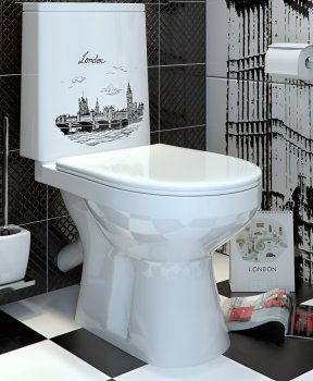 Унитаз-компакт напольный Оскольская керамика Фиона  выпуск косой