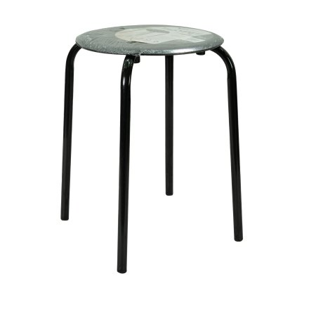 Табурет ТП01/С черный, форма круг 44х44х46,2 см