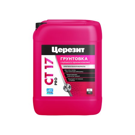 Грунтовка укрепляющая глубокого проникновения СТ 17 PRO Церезит 10 л