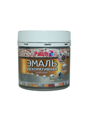 Эмаль акриловая декоративная Palizh темное серебро 0,15 кг