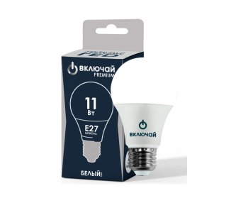 Лампа светодиодная Включай PREMIUM E27 11Вт 4000К нейтральный белый груша (А)