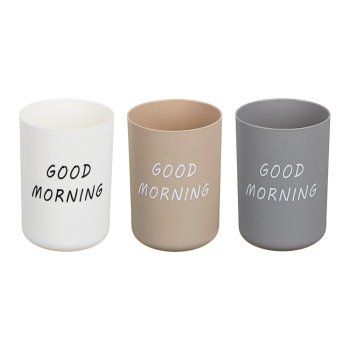 Стакан для зубных щеток Доброе утро пластик цвет микс