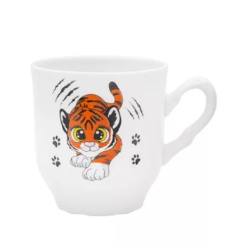 Кружка Тигруля, 220 мл, фарфор цвет белый