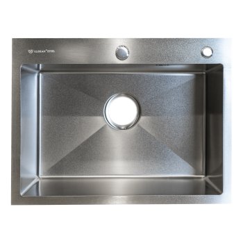 Мойка накладная US-600 нержавеющая сталь 45х22см сатин брашированная сталь Мойка накладная US-600 нержавеющая сталь 45х22см сатин брашированная сталь