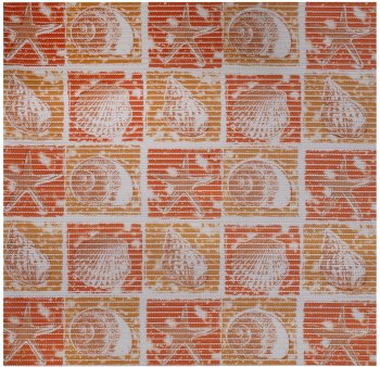 Коврик рулонный для ванной 130см V4Y Ракушки коричневый Villina