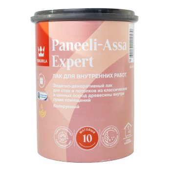 Лак Tikkurila Paneeli-Assa EXPERT панельный основа EP 0,9 л матовый