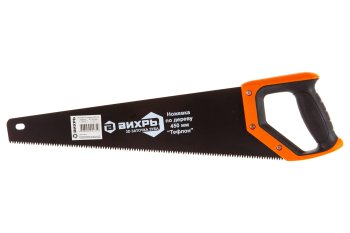 Ножовка столярная по дереву Вихрь Тефлон 450мм пластиковая рукоятка