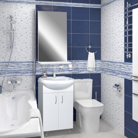 Тумба напольная Луна 80х50х41см цвет белый