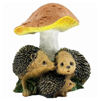 Садовая фигура Гриб с тремя ежиками 26 см