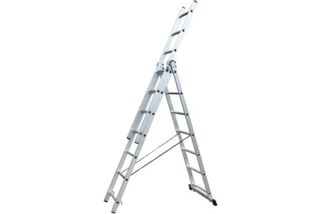 Лестница трехсекционная STAIRS 7 ступеней алюминиевая Лестница трехсекционная STAIRS 7 ступеней алюминиевая
