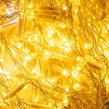 Гирлянда для улицы занавес 1,5х2м белый теплый 320 LED ламп прозрачный провод