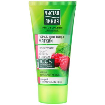 Скраб для лица Чистая линия мягкий 50 мл чувствительная