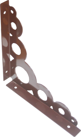 Кронштейн стеновой Металлист декоративный 182х15 мм коричневый