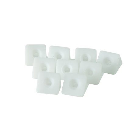 Фиксатор для ДВП с саморезом 15х10х10мм белый 10шт