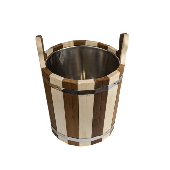 Запарник Лесдар Зебра с нержавеющей вставкой липа 8л