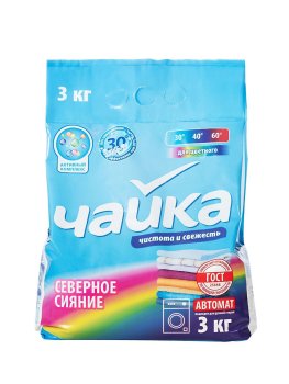 Стиральный порошок Чайка Северное сияние для стиральных машин 3 кг для цветного белья