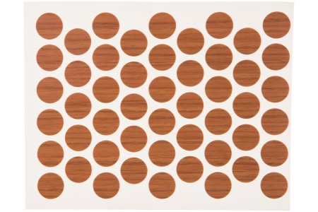 Заглушка самоклеящаяся 14мм орех 50 шт.