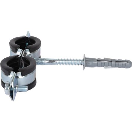 Хомут с дюбелем и шурупом STOUT d3/4" 1 шт цвет хром