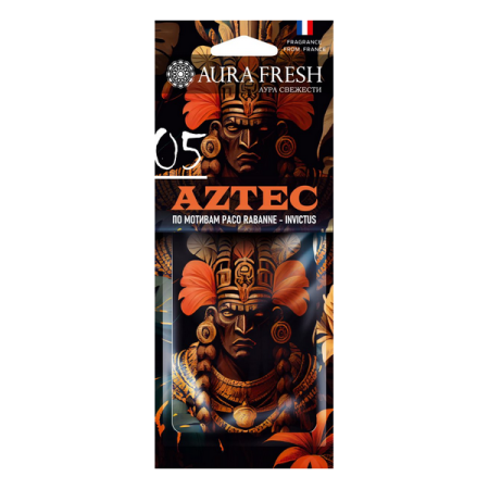 Ароматизатор подвесной картонный Aura fresh Aztec №5 Paco Rabanne Invictus