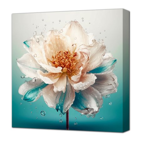 Картина на холсте Белый цветок 31х 31см