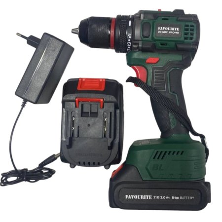 Дрель-шуруповерт аккумуляторная Favourite DC NB21 PROMO Li-lon 21В 2x2Ач 50Нм