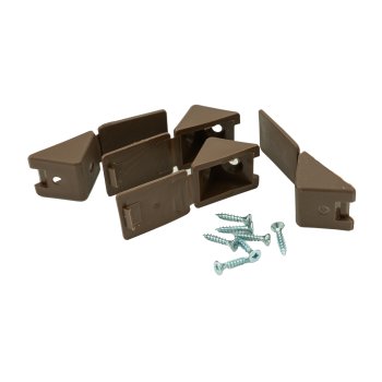 Уголок мебельный пластиковый с шурупом 32х32х23мм дуб 4шт