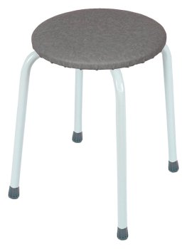 Табурет серый, форма круг 30х30х47 см