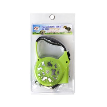 Поводок-рулетка с фонариком пластик мультиколор 300х3см Поводок-рулетка с фонариком пластик мультиколор 300х3см